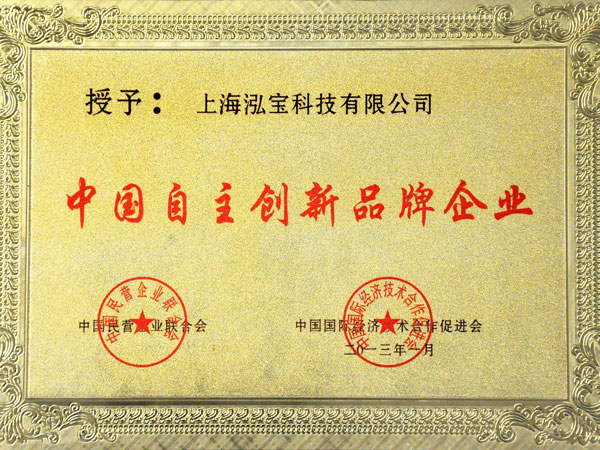 2013中國自主創(chuàng)新品牌企業(yè)